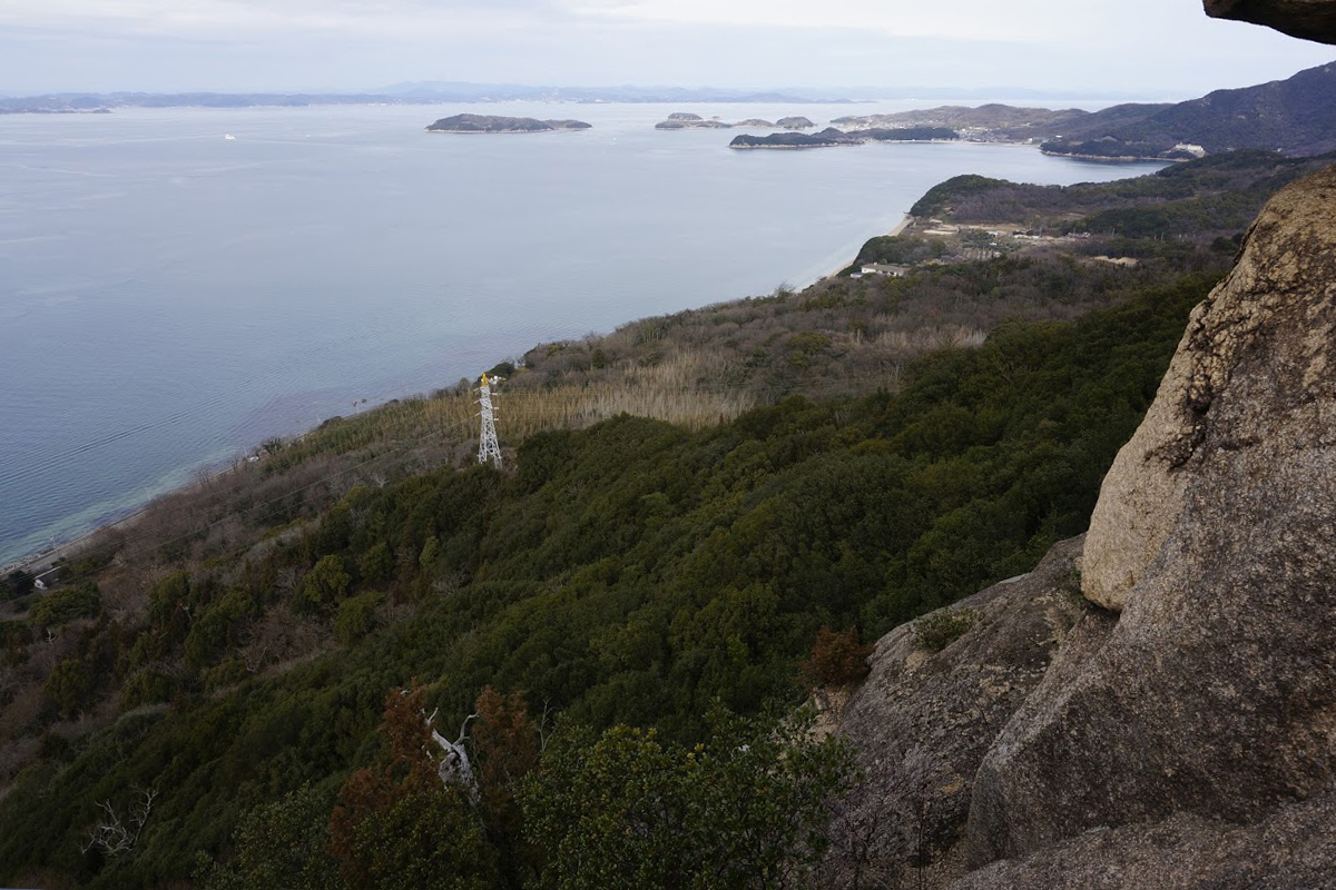 小豆島　重岩から見る沖之島、葛島、岡山