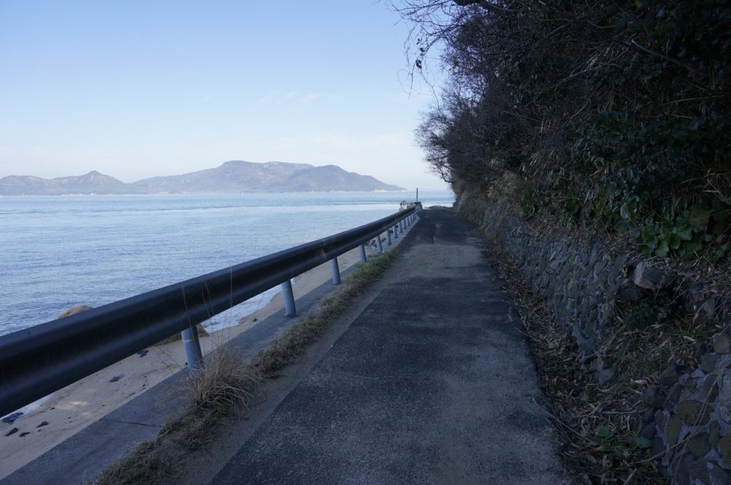 男木島水仙郷への道