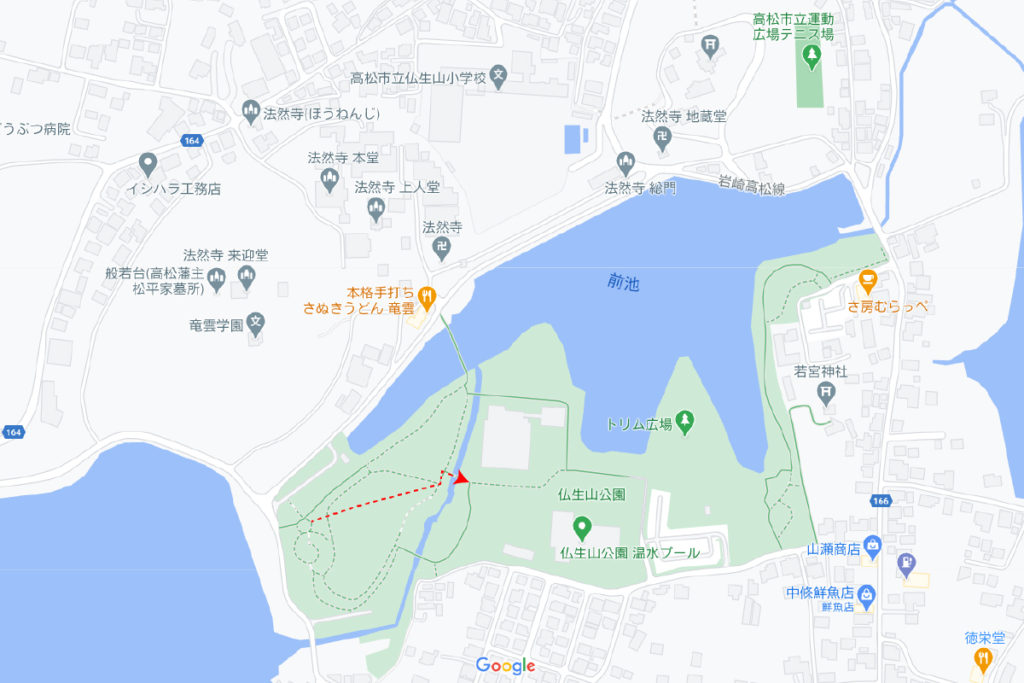 仏生山公園の地図