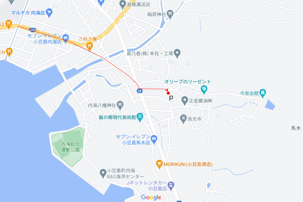 小豆島醤の郷周辺瀬戸芸駐車場