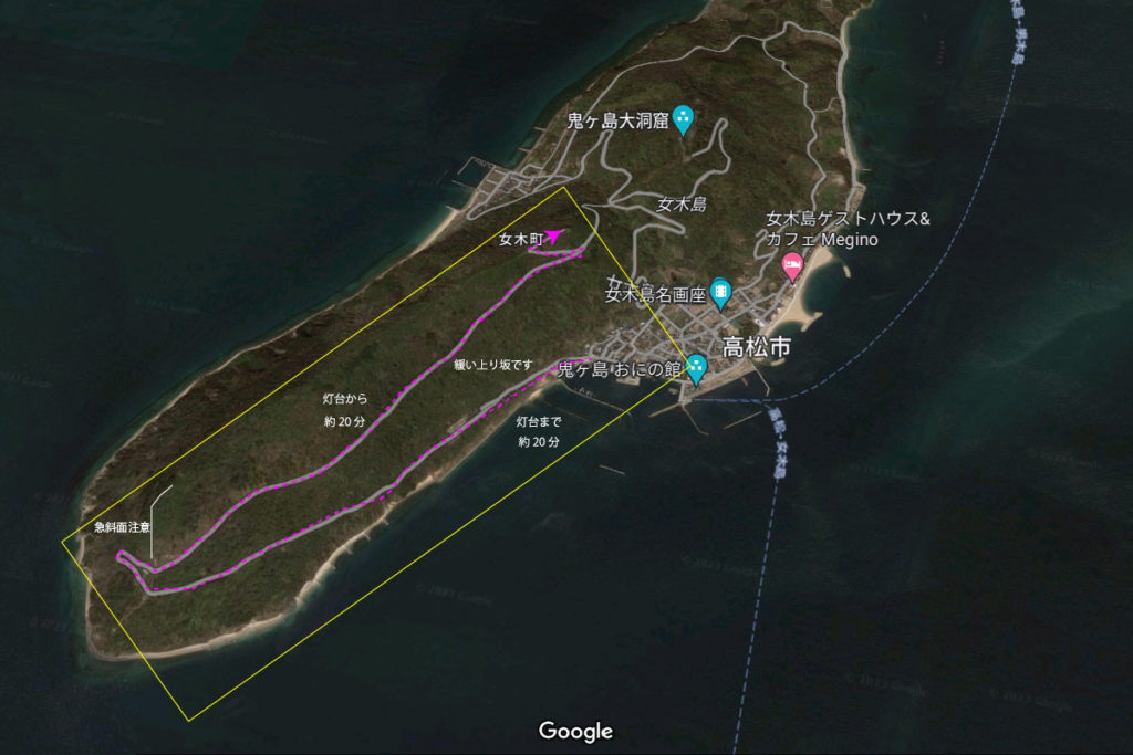 女木島の地図