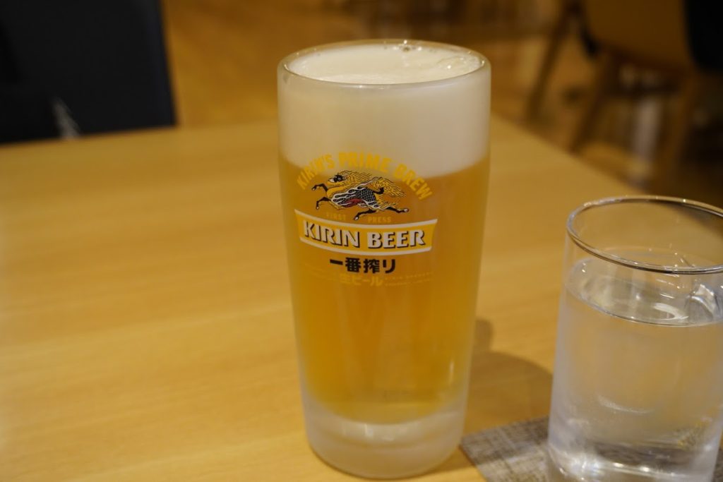 北川村温泉ゆずの宿 夕食 生ビール