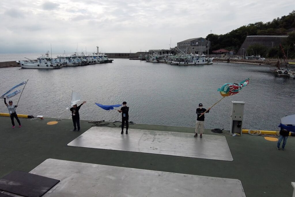 伊吹島の出航とお見送り