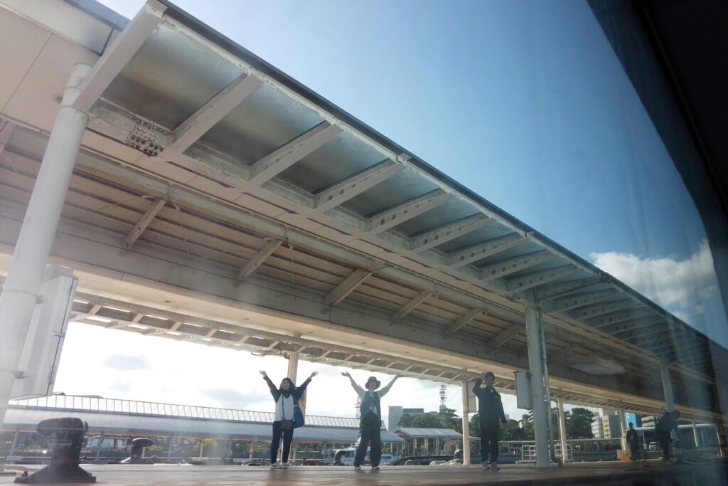 高松港大島への出航とお見送り