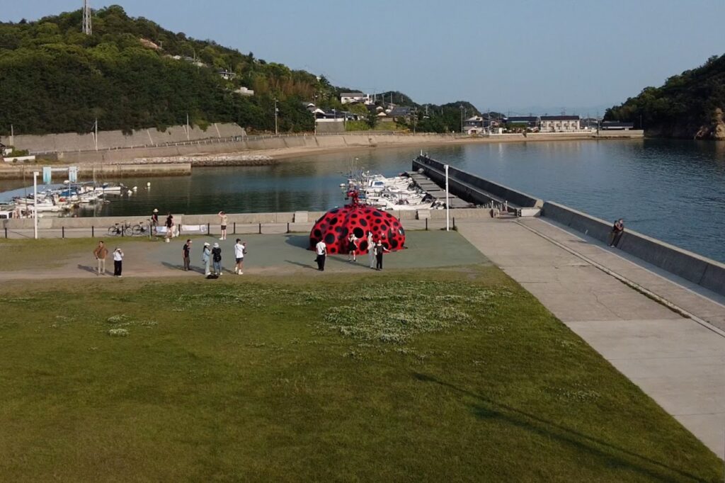 直島宮浦港の出航とお見送り