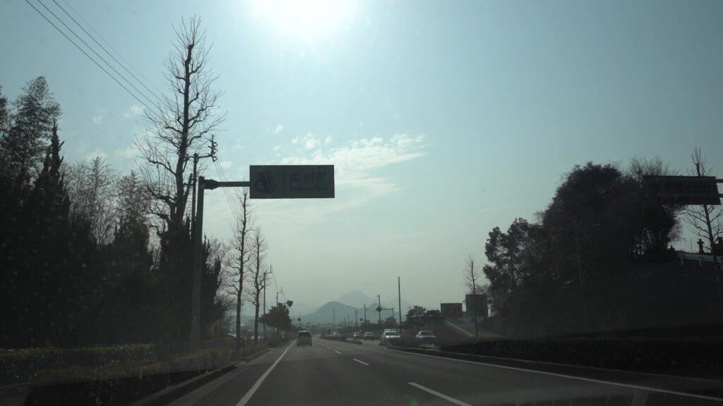 かがわマラソンコース　国道32号線　綾川町へ