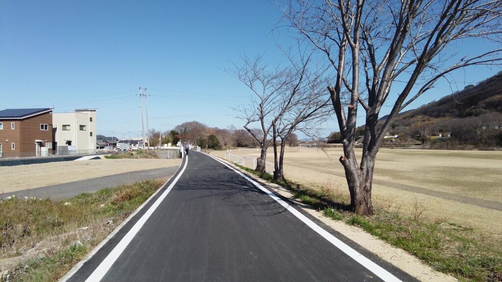 かがわマラソンコース　香東川サイクリングロード