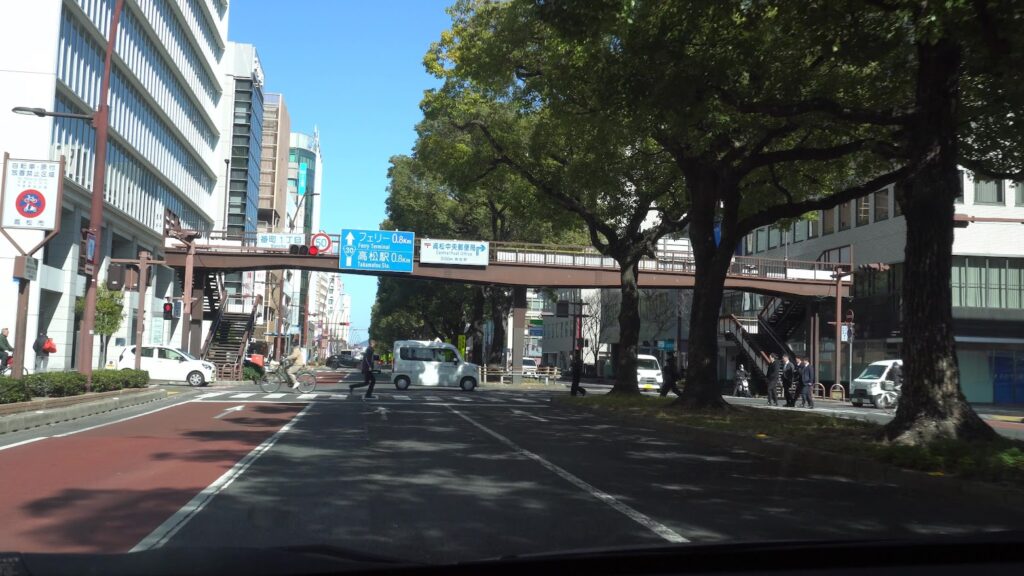 かがわマラソンコース(復路)中央通り