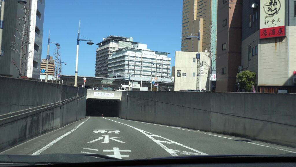 かがわマラソンコース(復路)KANEMITSU BLUE PASS(サンポート地下道)へ