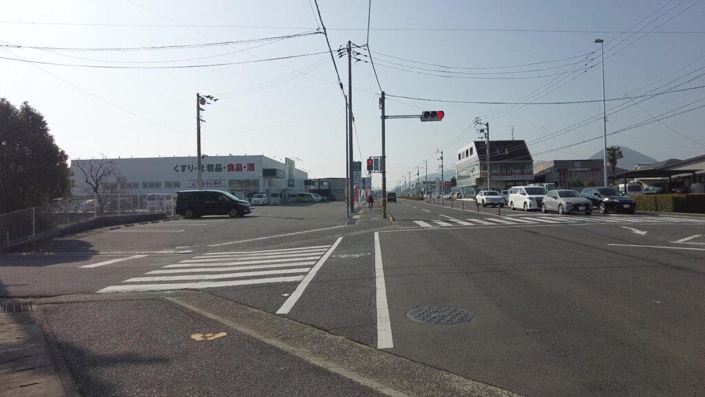 かがわマラソンコース 産業道路 第二折り返し(西定木交差点)